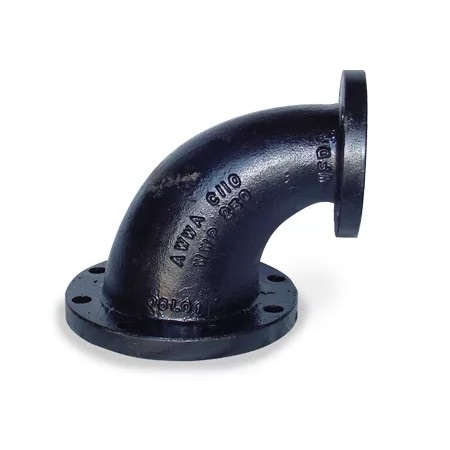 Smith-Cooper Flanged Red 90, Ductile Iron, 150lb, 4X3" 4319001718